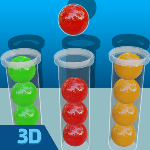 Игра сортировка шариков по цветам в колбах