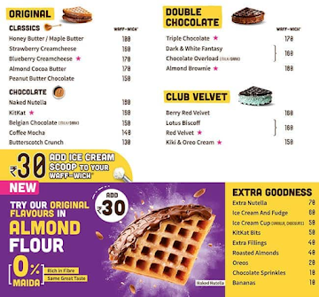 The Belgian Waffle Co. menu 