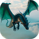 Flying dragon image created by artificial intelligence