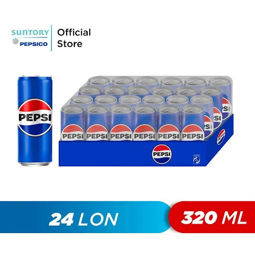Thùng 24 Lon Nước Ngọt Có Ga Pepsi (320ml/lon)
