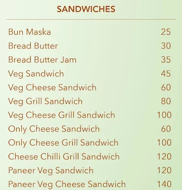 Namaskaram Cafe menu 