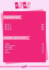 Sylph Chocolates menu 1