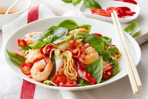 Prawns Spicy Basil Mint Noodle