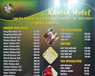 Khalsa Hotel menu 2