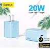 Bộ Sạc Nhanh, Nhỏ Gọn Baseus Super Si Quick Charger 20W Dùng Cho Ip (Type C, 20W/18W, Pd/ Qc3.0 Quick Charger)