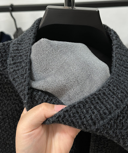 Title 16, Winter Mens Thermal Round-neck Velvet Padded S...