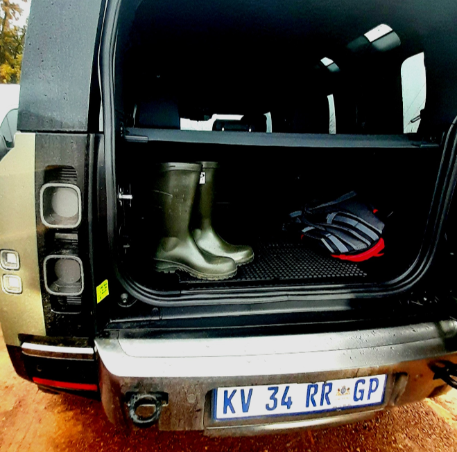 Space for luggage and gumboots is in good supply at the back of any of the Defender models. Picture: PHUTI MPYANE