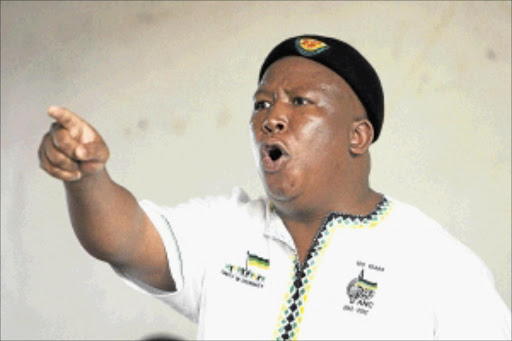 EFF leader Julius Malema gesturing in this file picture when he was ANC Youth League president. The current leadership of the ANC Youth League task team alleges that Malema's leadership caused the financial collapse of the organisation.