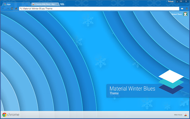 Material Winter Blues chrome extension