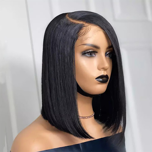 Title 5, Womens Wig Split Front Lace Wig Black Short St...