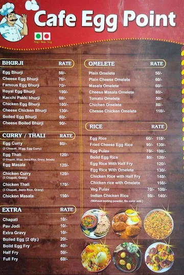 Cafe Egg Point menu 