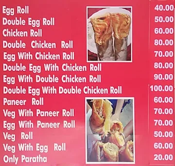 Kolkata Famous Kati Roll menu 