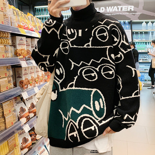 Title 1, Womens cartoon bottoming sweater, soft and com...