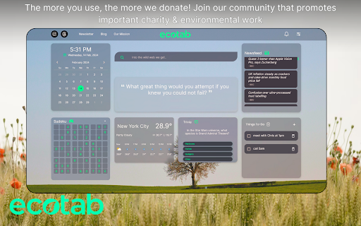 EcoTab: Support the Environment with New Tabs