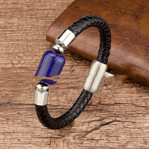 Title 2, Mens and Womens Leather Stainless Steel Magne...