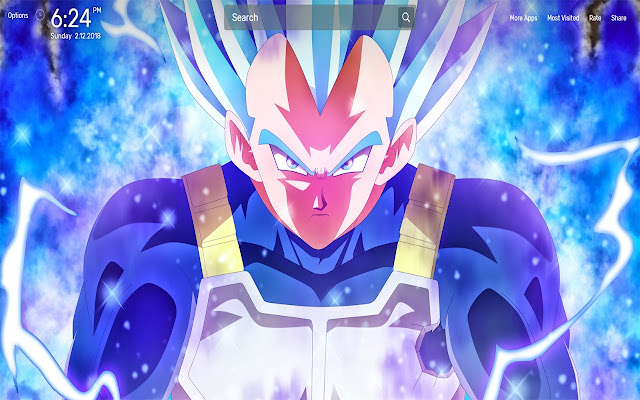 Vegeta Dragon Ball Wallpapers NewTab Theme