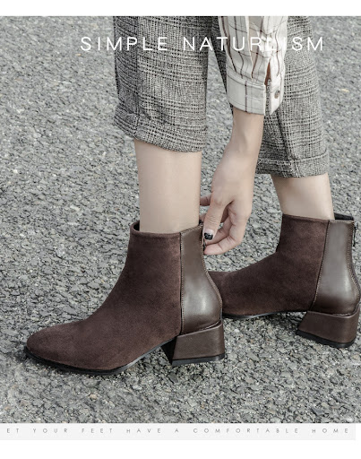 Title 10, All-match comfortable thick heel casual short b...