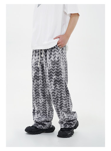 Title 7, Diamond-shaped plaid loose casual outdoor wide-...