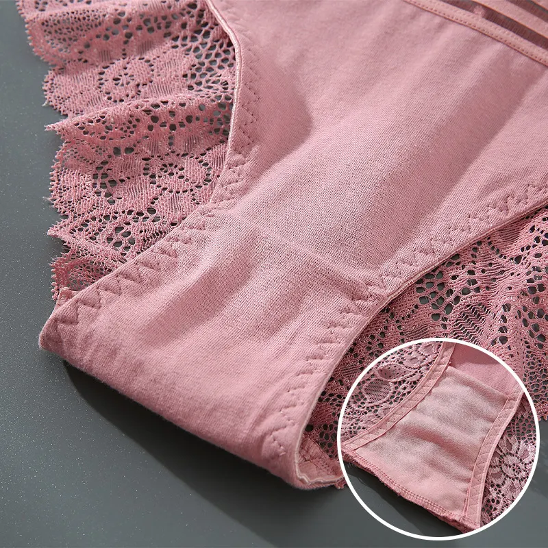 Sexy Women's Cotton High Waist Lace Breathable Underwear for all day comfort and style, providing a perfect fit and feel