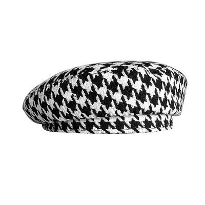 Bonnet plat en laine britannique décontracté automne hiver style peintre. Chaud et élégant, parfait pour affronter le froid avec style et confort.