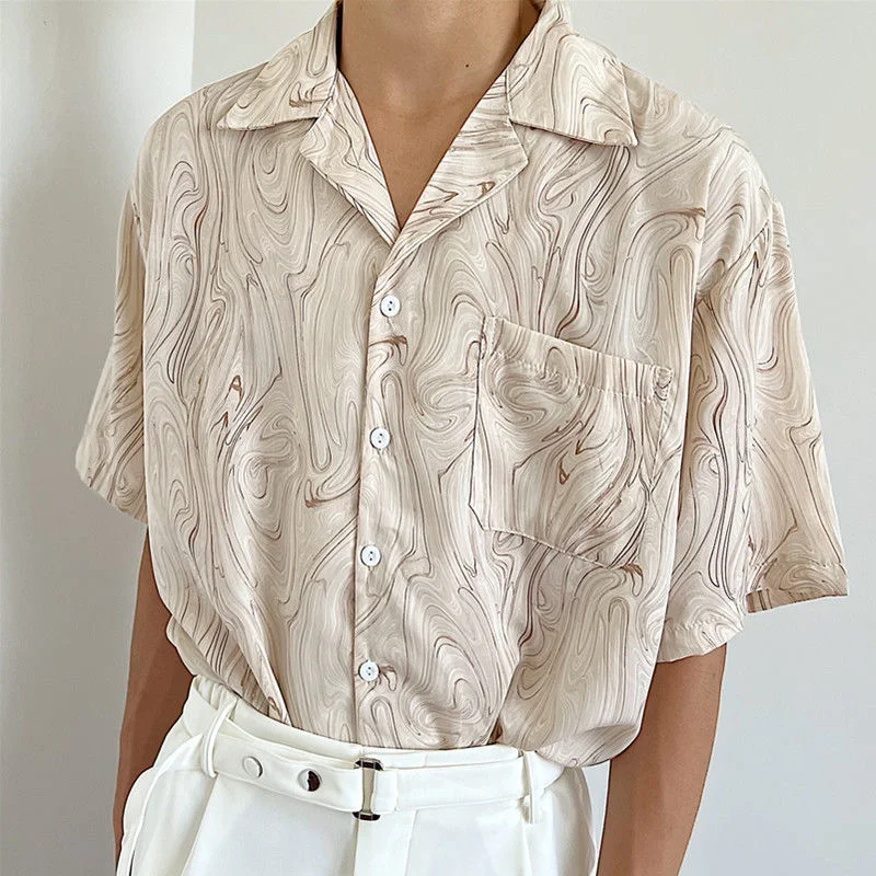 Camicia Casual Estiva Stile Western, Larga e Morbida, Perfetta per un Look Informale e Confortevole durante la Stagione Calda