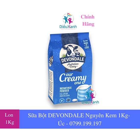 Sữa Bột Nguyên Kem Devondale 1Kg Nhập Khẩu Úc