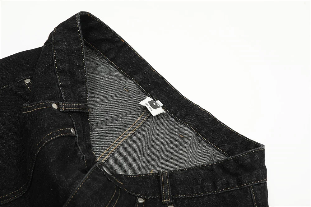Title 8, Pantalon de jean pour homme avec coutures irrég...