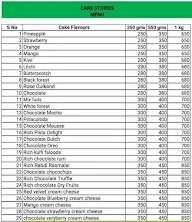 Cake Stories menu 2