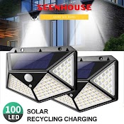 Đèn Năng Lượng Mặt Trời 100 Led Solar Bóng Siêu Sáng