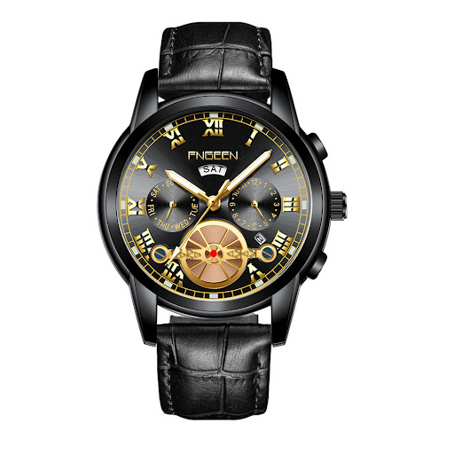 Title 15, Fashion Tourbillon Watch Quartz Steel Band Mult...
