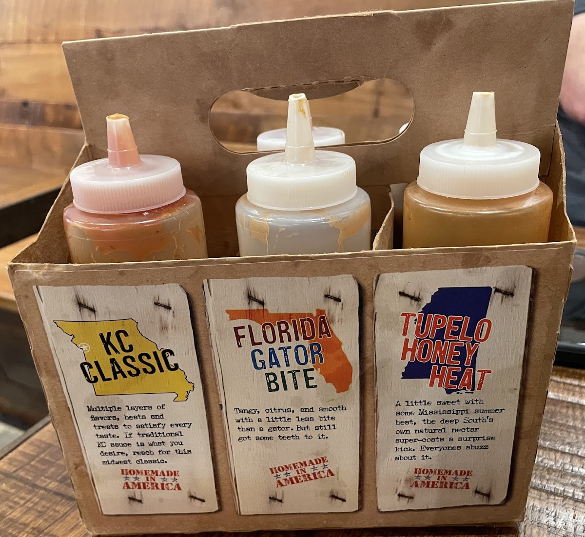 Not all sauces are GF so ask before using.