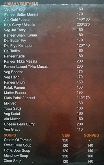 Trushna menu 