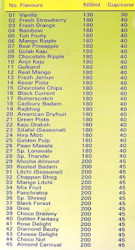 Shree Ji Ice Cream & Santosh Dairy menu 6