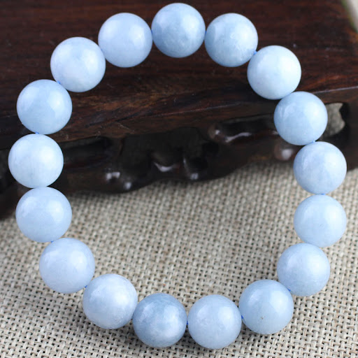 Title 1, Aquamarine Chalcedony Bracelet Stone Crystal fo...