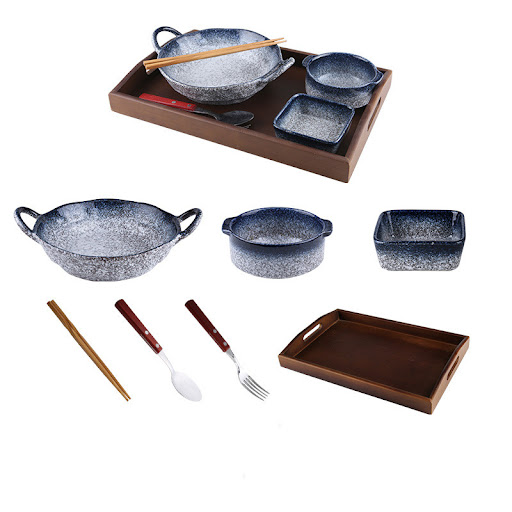 Title 7, Cutlery Set, Stoneware Breakfast Bowls, Bibimba...