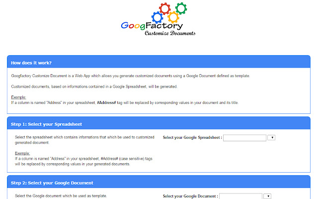 GoogFactory - Customize Documents chrome extension