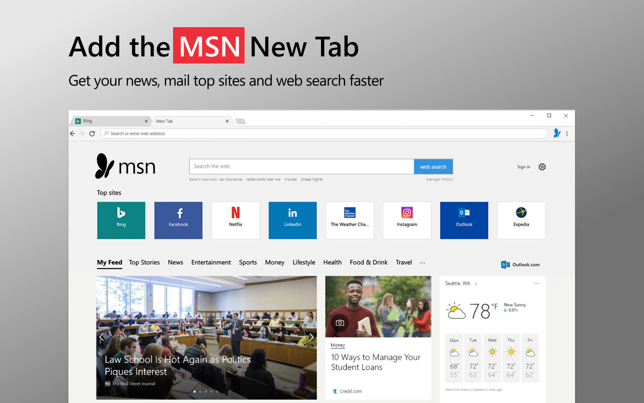 MSN New Tab Preview image 2