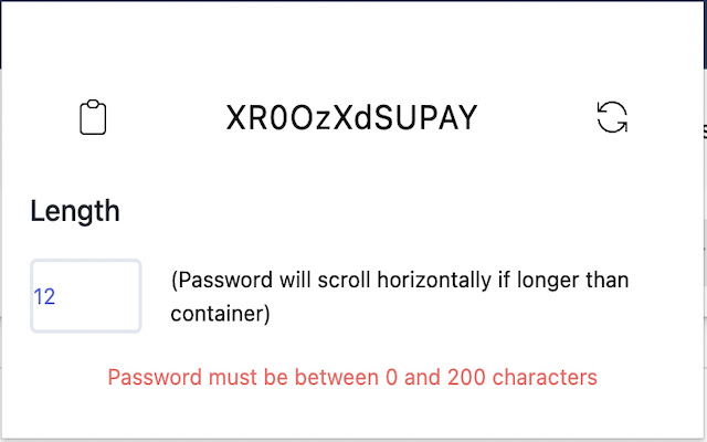 Copy Password chrome extension