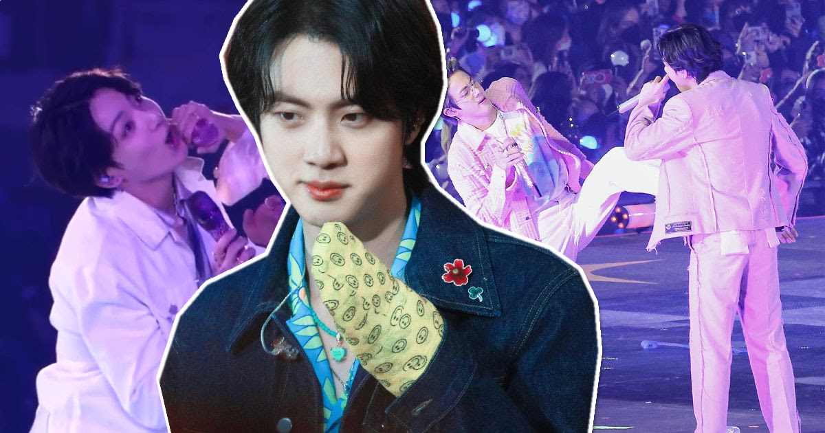 BTS's V And Jungkook Work Together To Protect Jin At PERMISSION TO DANCE  ON STAGE - LAS VEGAS Concerts - Koreaboo