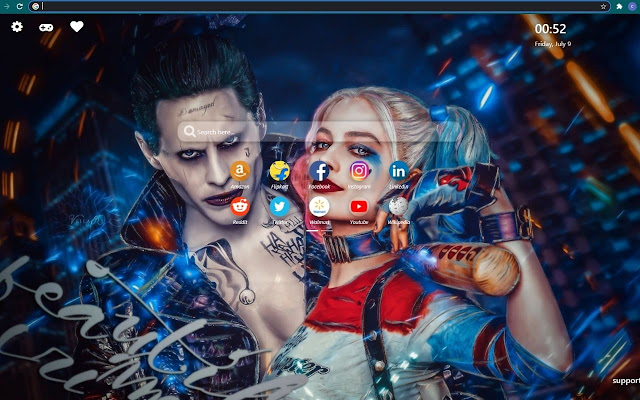 Harley Quinn Wallpaper New Tab Theme