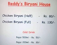 Reddys Biryani menu 1