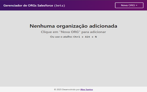 Gerenciador de ORGs Salesforce screenshot 1