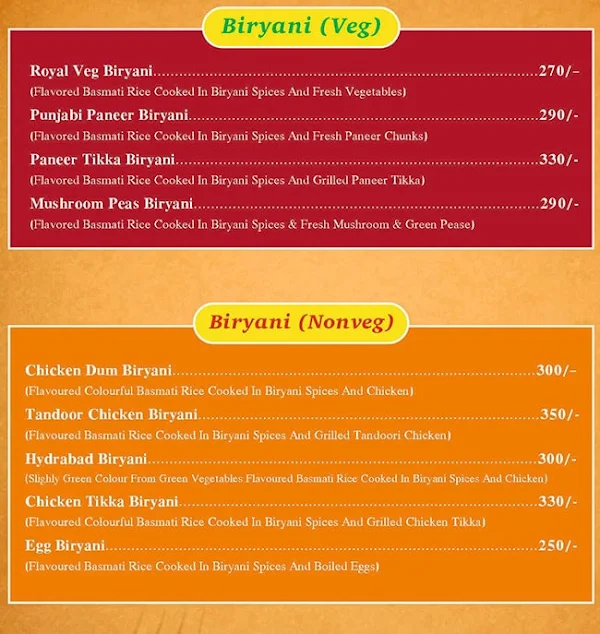 Punjabi Tadka menu 