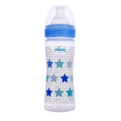 Chicco Baby Feeding Bottle - Blue, 2m+