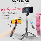 Gậy Chụp Ảnh Tự Sướng 3 Chân Bluetooth Có Đèn Led, Gậy Chụp Hình Selfie Đa Năng Điều Khiển Từ Xa