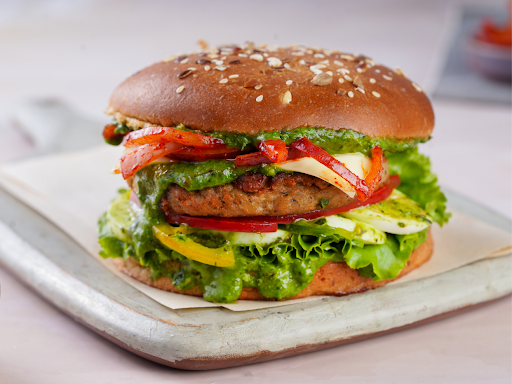 Pesto Chicken Burger (Protein- 30g)