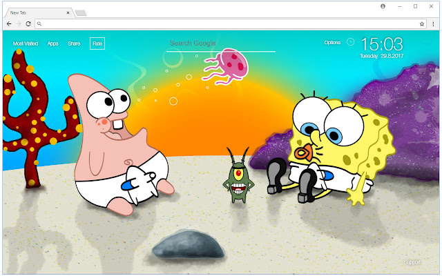 Bob Esponja Chrome Themes - ThemeBeta