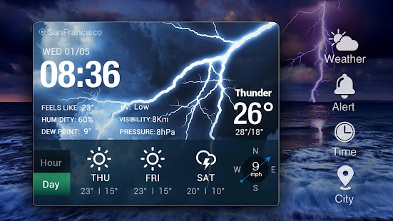 Material design weather widget