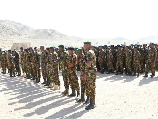 KDF soldiers in Jordan for counter-terrorism training which started on October 2, 2017. /COURTESY