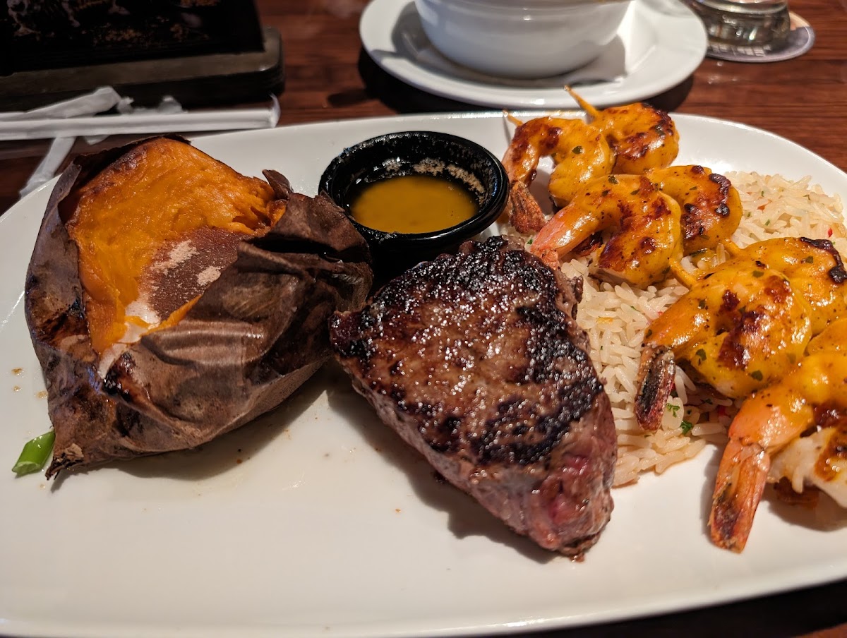 Sirloin and Shrimp